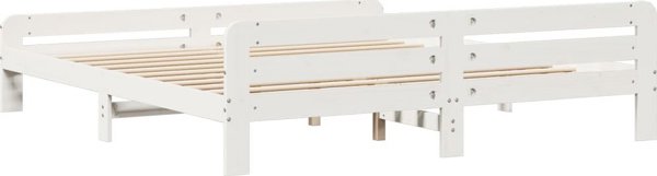 vidaXL Κρεβατοκάμαρα χωρίς στρώμα, λευκή, 180x200 εκ, από μασίφ πεύκο