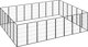 vidaXL vidaXL Kojec dla psa, 28 paneli, czarny, 50x100 cm, stal
