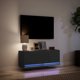 vidaXL Επιτοίχια τηλεοραστική ντουλάπα με LED, μαύρη, 100x31x35 cm