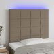 vidaXL Zaglowek do lozka me to LED, taope, 90x5x118/128 cm, tkanina