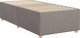 vidaXL Κρεβάτι κοντινεντάλ με στρώμα, taupe, ύφασμα, 90x200 cm