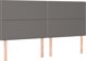 Προσκέφαλο κρεβατιού vidaXL, γκρι, 200x5x118/128 εκ., συνθετικό δέρμα