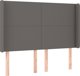 vidaXL Zaglowek do lotka z LED, szary, 147x16x118/128cm, sztuczna skora