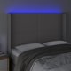 vidaXL Zaglowek do lotka z LED, szary, 147x16x118/128cm, sztuczna skora