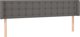 vidaXL Κεφαλάρι κρεβατιού με LED, γκρι, 203x16x78/88 cm, δερματίνη