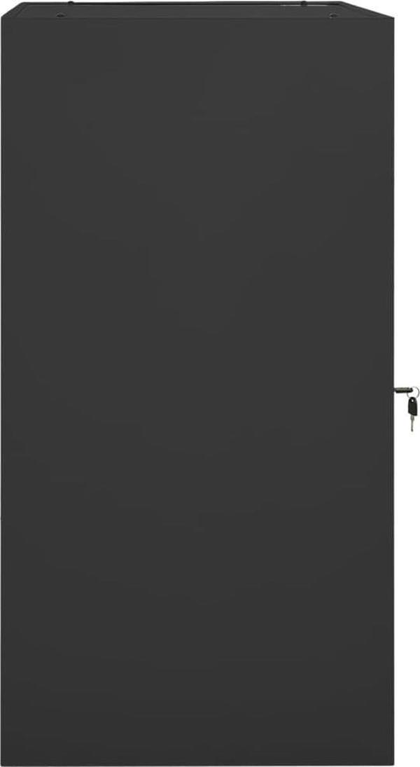 vidaXL Ντουλάπι για σέλλα, ανθρακί, 53x53x105 εκ., από ατσάλι