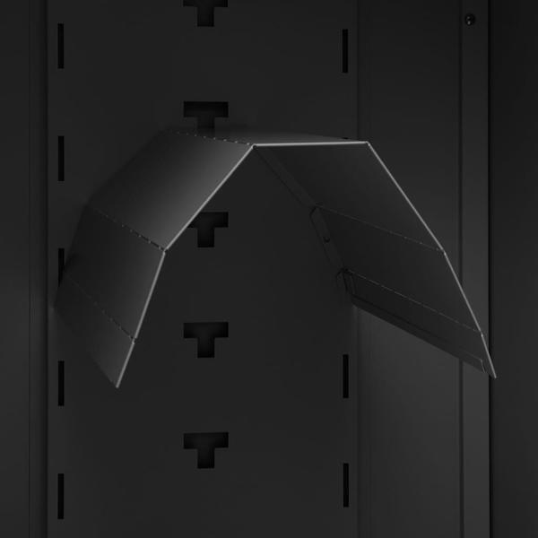 vidaXL Ντουλάπι για σέλλα, ανθρακί, 53x53x105 εκ., από ατσάλι