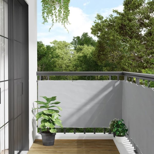 vidaXL Oslona balkonowa szara 600x75 cm PVC