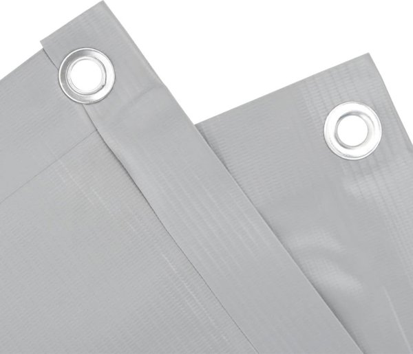vidaXL Oslona balkonowa szara 600x75 cm PVC