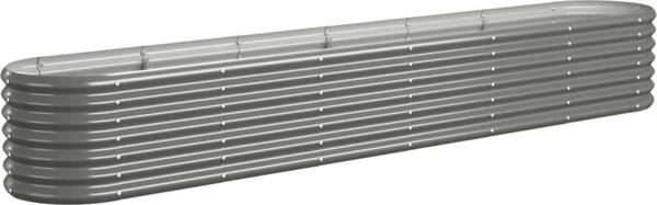 vidaXL vidaXL Donica ogrodowa, malowana proszkowo stal, 260x40x36 cm, szara