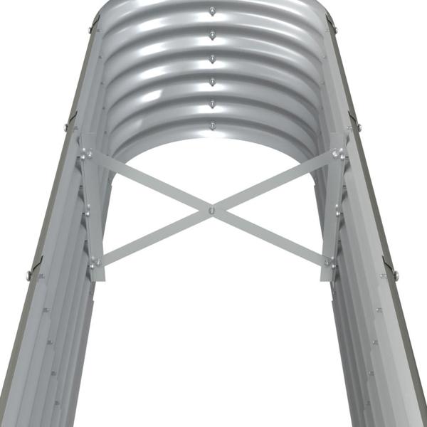 vidaXL vidaXL Donica ogrodowa, malowana proszkowo stal, 260x40x36 cm, szara
