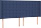 vidaXL Zaglowek do lozka z LED, ble, 163x16x118/128 cm, tkanina