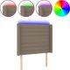 vidaXL Zaglowek do lozka z LED, taupe, 93x16x118/128 cm, tkanina