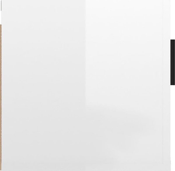 vidaXL Κρεμαστή ντουλάπα TV, γυαλιστερή λευκή, 40x34.5x40 εκ.