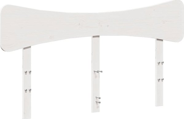 vidaXL Κορμός κρεβατιού χωρίς στρώμα, λευκός, 135x190 εκ., από μασίφ πεύκο