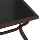 vidaXL Τραπέζι κήπου, καφέ-μαύρο, 140x70x70 cm, μέταλλο και γυαλί
