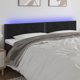 vidaXL Κεφαλάρι κρεβατιού με LED, μαύρος, 160x5x78/88 cm, βελούδο