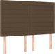 vidaXL Κρεβάτι Continental με Στρώμα Καφέ Υφασμάτινο 140x200 cm