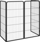 vidaXL vidaXL Kojec dla psa, 4 panele, czarny, 50x100 cm, stalowy