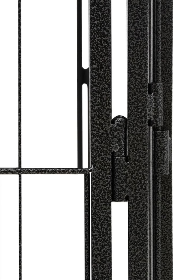 vidaXL vidaXL Kojec dla psa, 4 panele, czarny, 50x100 cm, stalowy