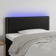 vidaXL Κεφαλάρι κρεβατιού με LED, μαύρο, 80x5x78/88 cm, τεχνητό δέρμα