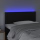 vidaXL Κεφαλάρι κρεβατιού με LED, μαύρο, 80x5x78/88 cm, τεχνητό δέρμα