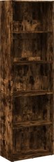 vidaXL Βιβλιοθήκη καπνιστή δρυς, 60x30x189 cm