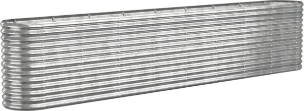 vidaXL vidaXL Donica ogrodowa, malowana proszkowo stal, 332x40x68 cm, srebrna