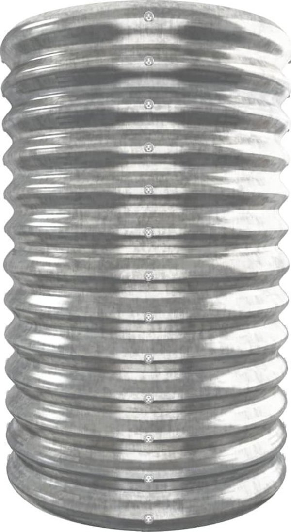 vidaXL vidaXL Donica ogrodowa, malowana proszkowo stal, 332x40x68 cm, srebrna