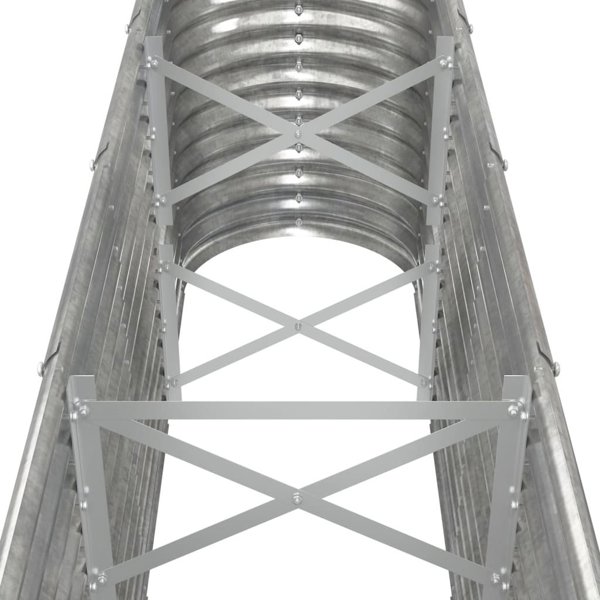 vidaXL vidaXL Donica ogrodowa, malowana proszkowo stal, 332x40x68 cm, srebrna