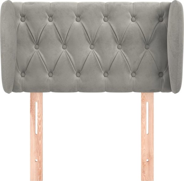 Κεφαλάρι uszak vidaXL ανοιχτό γκρι 83x23x78/88 cm βελούδινο