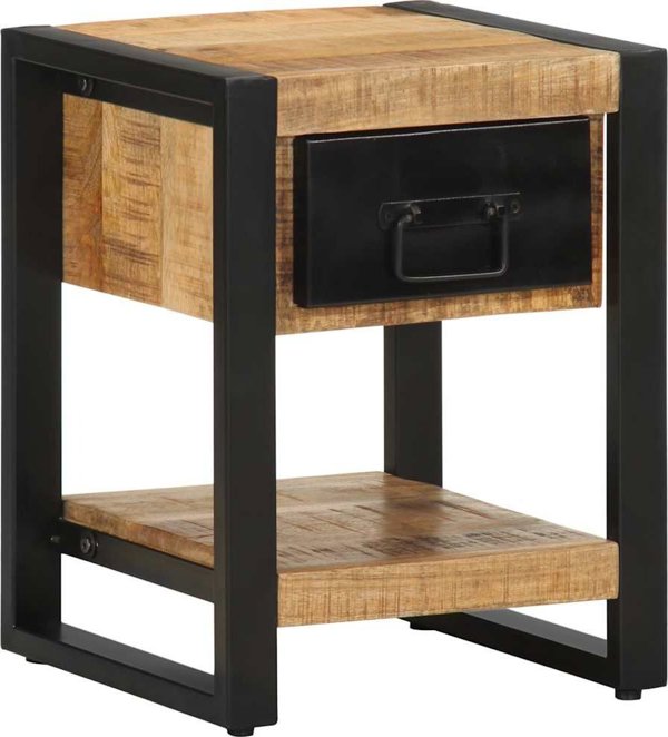vidaXL vidaXL Szafka nocna, 35x34x45 cm, surowe drewno mango