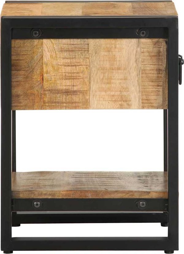 vidaXL vidaXL Szafka nocna, 35x34x45 cm, surowe drewno mango