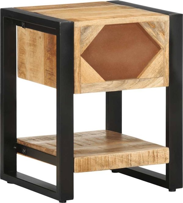 vidaXL vidaXL Szafka nocna, 35x34x45 cm, surowe drewno mango