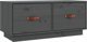 vidaXL Szafka pod TV, szara, 80x34x35 cm, lite drewno sosnowe