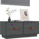 vidaXL Szafka pod TV, szara, 80x34x35 cm, lite drewno sosnowe