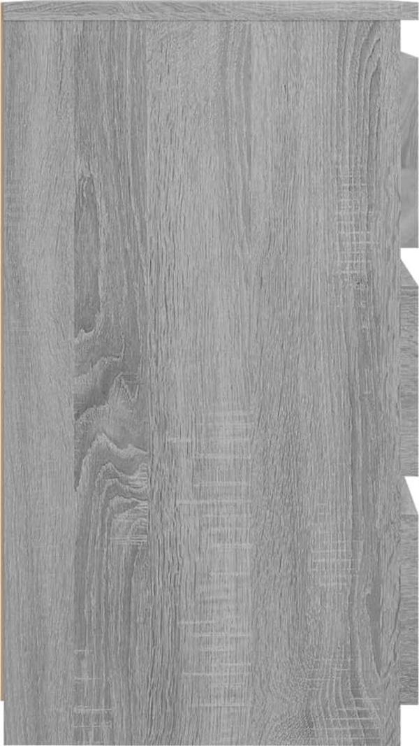 vidaXL Κομοδίνο, γκρι δρυς Σονόμα, 40x35x62,5 εκ.