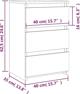 vidaXL Κομοδίνο, γκρι δρυς Σονόμα, 40x35x62,5 εκ.