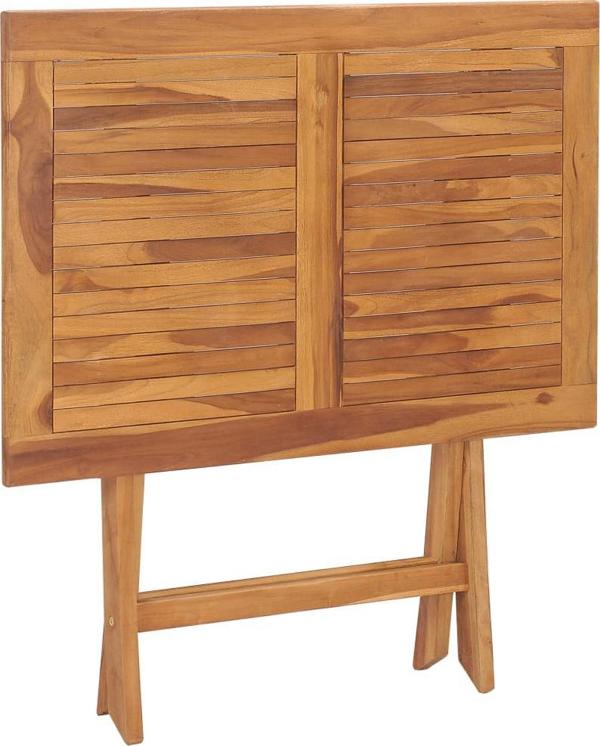 vidaXL Σετ αναδιπλούμενων επίπλων κήπου 5 τεμαχίων, μασίφ ξύλο teak
