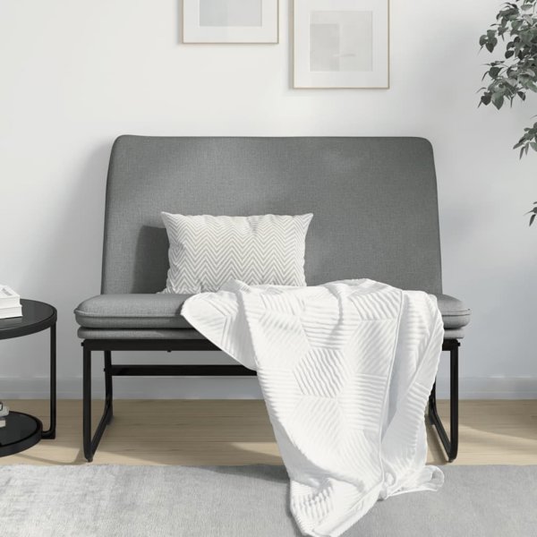 vidaXL πάγκος σκούρο γκρι, 100x75x76 cm, με υφασμάτινη επένδυση