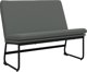 vidaXL πάγκος σκούρο γκρι, 100x75x76 cm, με υφασμάτινη επένδυση