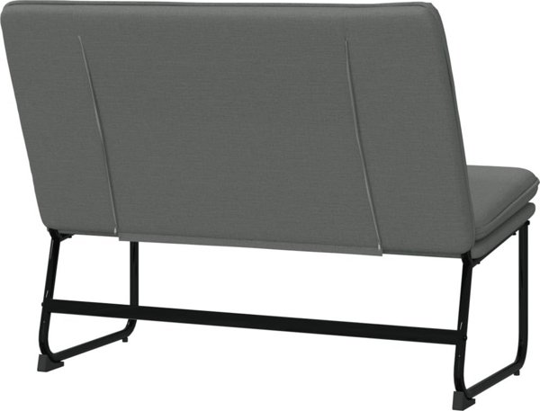 vidaXL πάγκος σκούρο γκρι, 100x75x76 cm, με υφασμάτινη επένδυση
