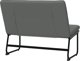 vidaXL πάγκος σκούρο γκρι, 100x75x76 cm, με υφασμάτινη επένδυση