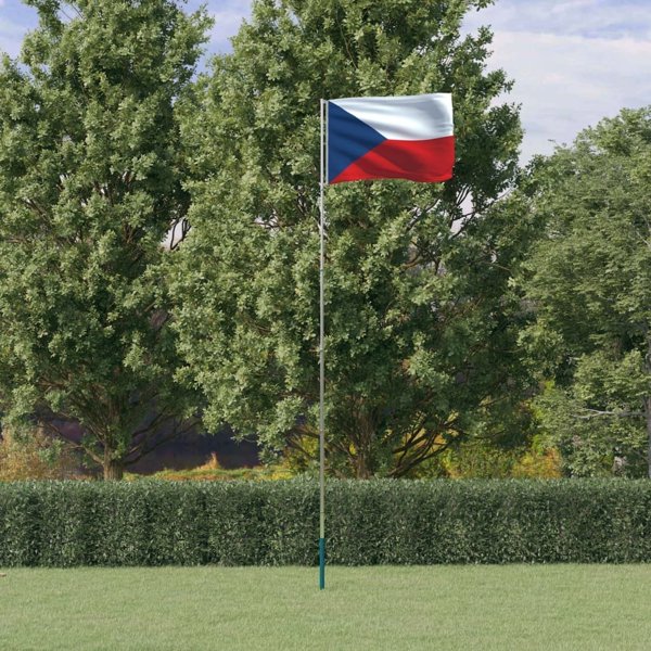 vidaXL vidaXL Flaga Czech z masztem, 5,55 m, aluminium