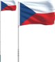 vidaXL vidaXL Flaga Czech z masztem, 5,55 m, aluminium