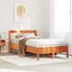 vidaXL Rama lozka χωρίς στρώμα, κεχριμπαρένιο καφέ 75x190 εκ., πεύκο