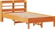 vidaXL Rama lozka χωρίς στρώμα, κεχριμπαρένιο καφέ 75x190 εκ., πεύκο