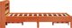 vidaXL Rama lozka χωρίς στρώμα, κεχριμπαρένιο καφέ 75x190 εκ., πεύκο