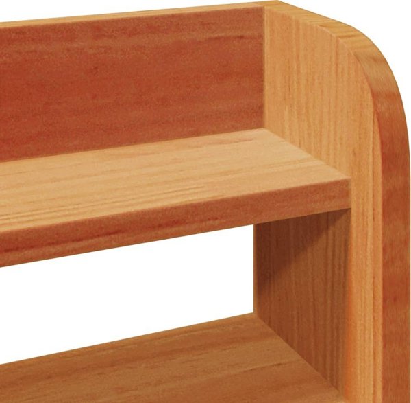 vidaXL Rama lozka χωρίς στρώμα, κεχριμπαρένιο καφέ 75x190 εκ., πεύκο