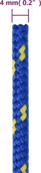 vidaXL Ναυτικό σχοινί, μπλε, 4 mm, 250 m, πολυπροπυλένιο